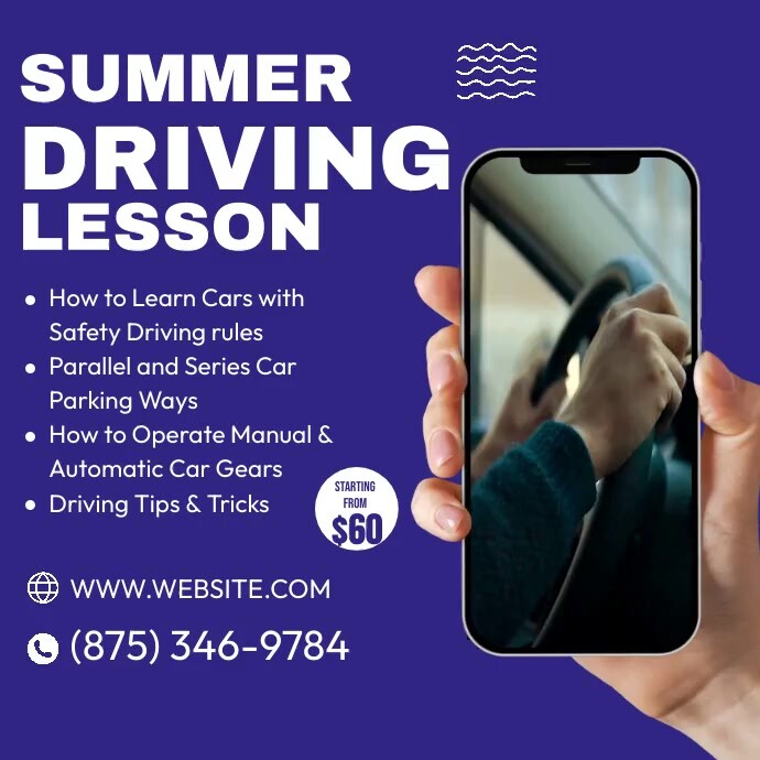 Driving Lesson Ads Template | PosterMyWall