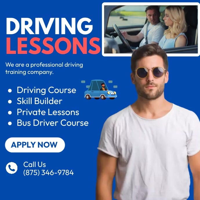 Driving Lesson Ads Template | PosterMyWall