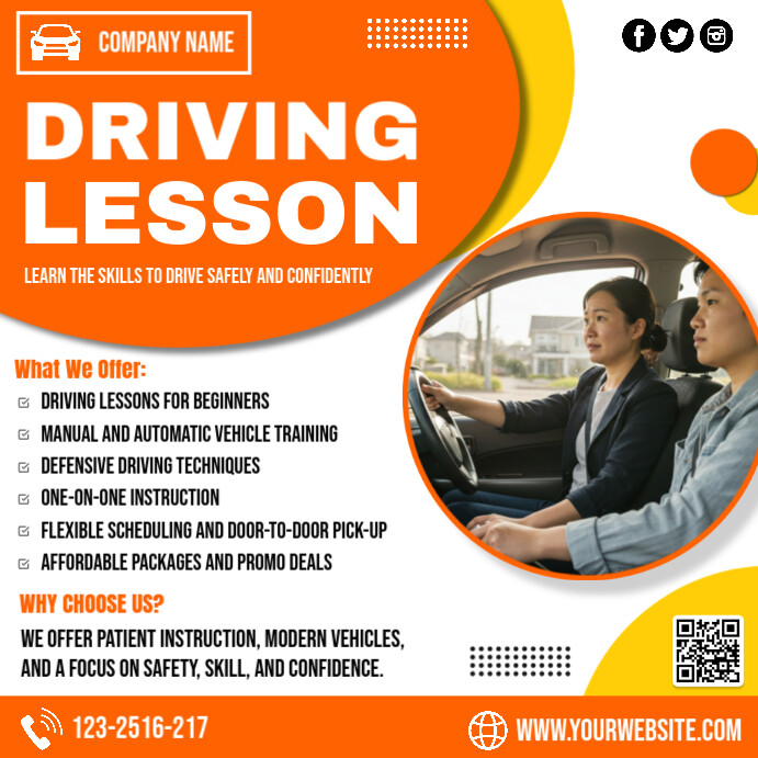 driving lesson ads Iphosti le-Instagram template