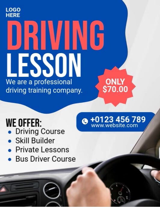 Driving Lesson Template | PosterMyWall