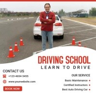 Driving school advertisement Instagram flyer Template | PosterMyWall