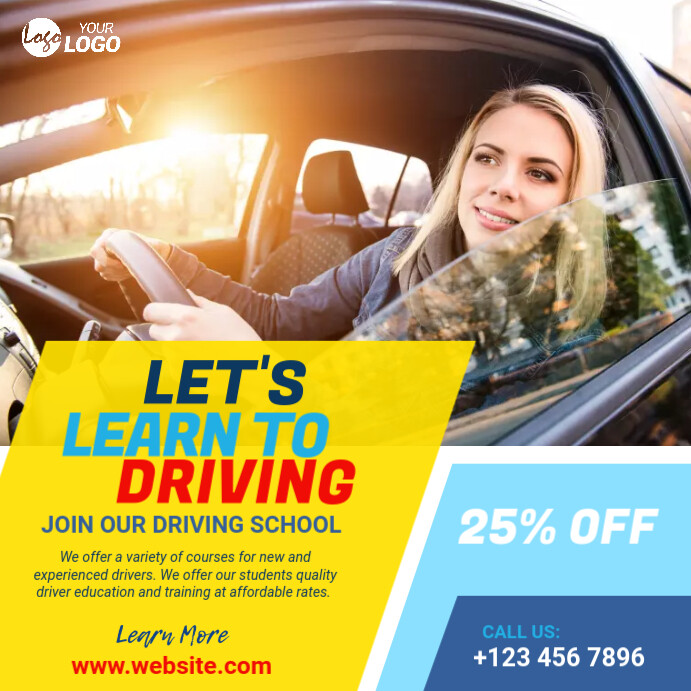Driving School Ad Template | PosterMyWall
