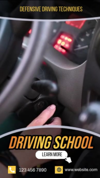 Noir Driving School Digitalanzeige Template