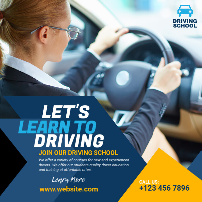 Driving School Ad Template PosterMyWall