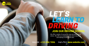 Driving School Ad Template Gedeelde afbeelding op Facebook