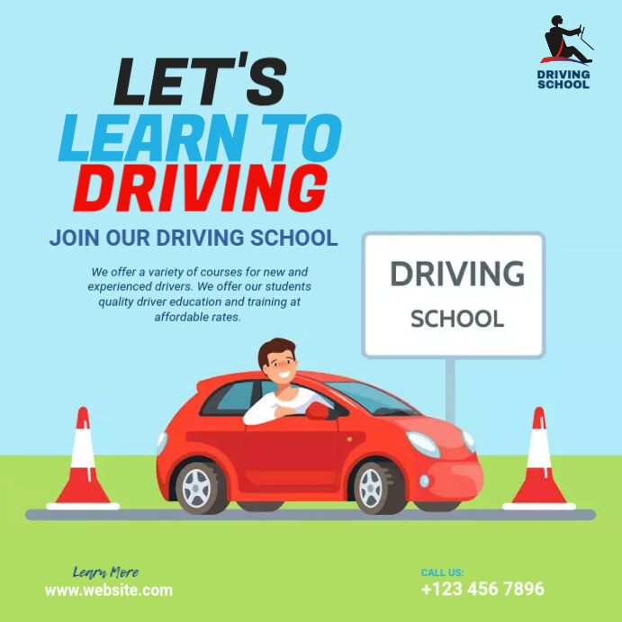 Driving School Ad Template | PosterMyWall
