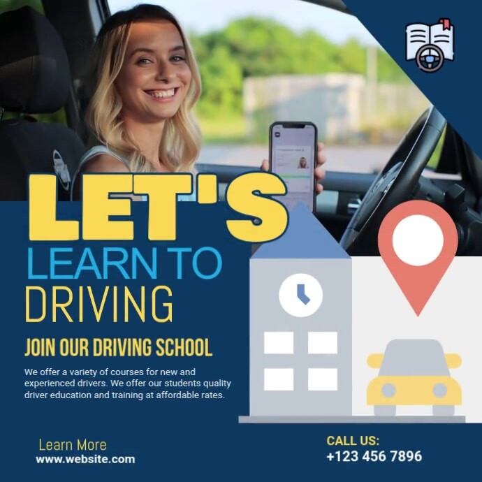 Driving School Ad Template | PosterMyWall