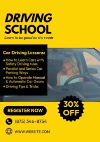Driving School Ads A4 template