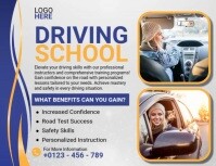 Driving School Ads ใบปลิว (US Letter) template