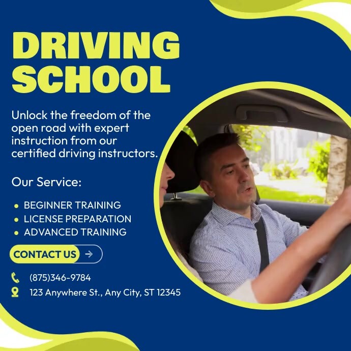 Driving School Ads Template | PosterMyWall