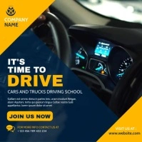 driving school banner video advertisement Instagram Post template