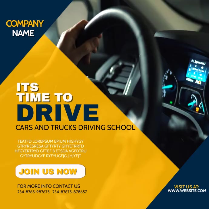 Driving Course Design DRIVING SCHOOL Template | PosterMyWall