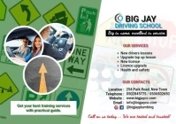 Driving school design template A4