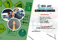 Driving school design template A4