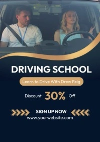 Driving School A4 template