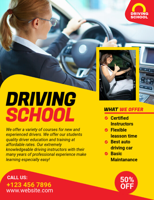 Driving School Flyer Ad Template PosterMyWall driving-school-flyer-ad-template-postermywall