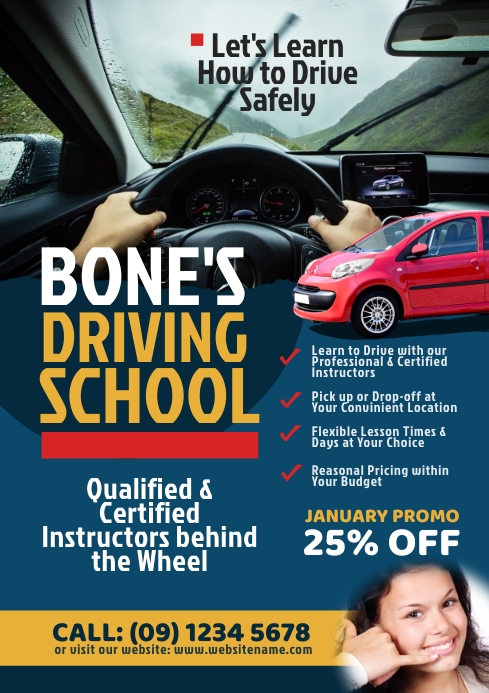 Driving School Flyer Template PosterMyWall driving-school-flyer-template-postermywall