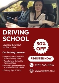 Driving School Offer A4 template