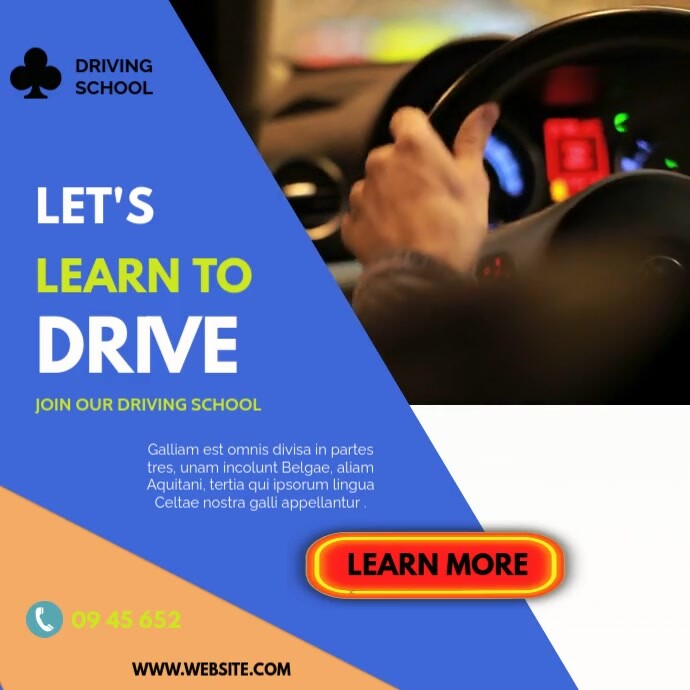 DRIVING SCHOOL POSTERS Template | PosterMyWall