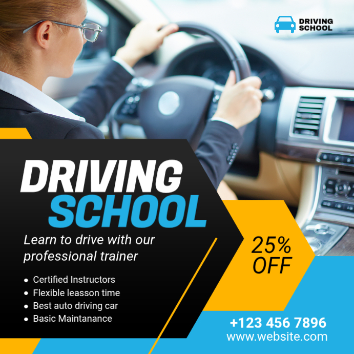 Driving School Promotion Template | PosterMyWall