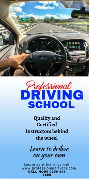 Church flyer sunday template easter postermywall templates flyers school event poster social copy customize conference Copy of DRIVING SCHOOL22 | PosterMyWall