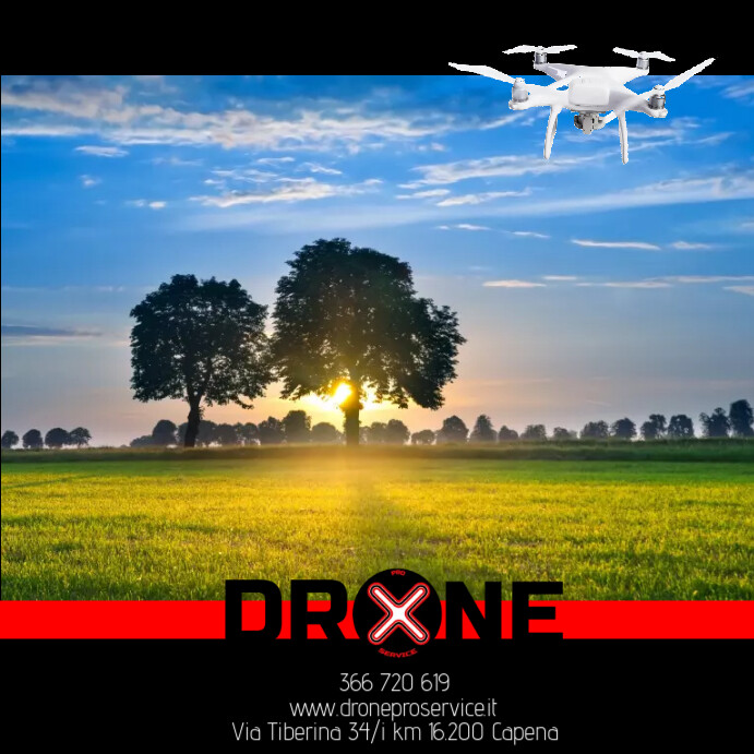 Drone Pro Service Tramonto Template Postermywall