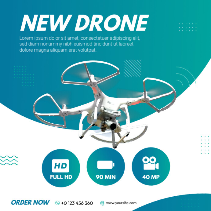 Drone Invoice Example Drone Promotional Ad Template | PosterMyWall