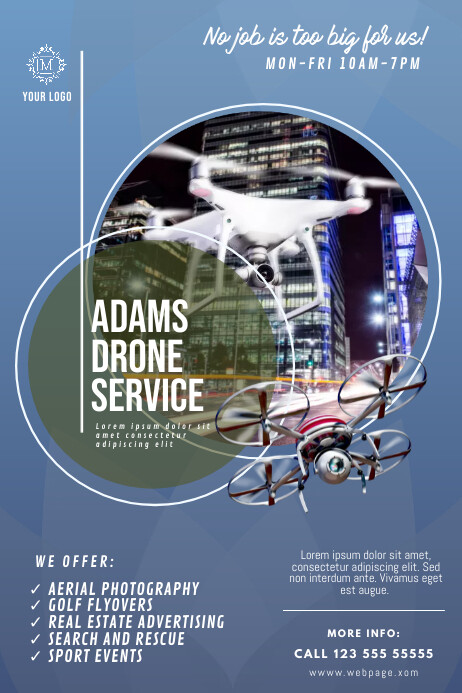 Drone Invoice Example Drone Service Flyer DEsign Template | PosterMyWall