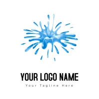 Drop Water Drawing Splash Logo template