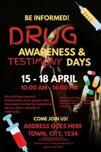 Drug Awareness Poster Póster template