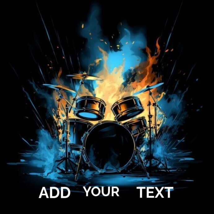 Drum set Instagram Post template