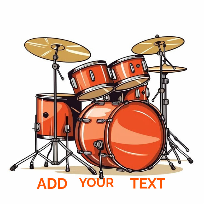 Drum set Instagram Post template