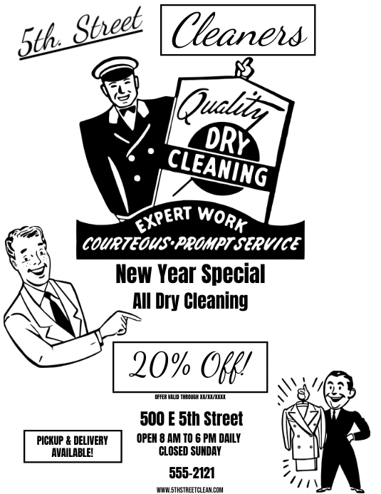 DRY CLEANERS FLYER Template PosterMyWall