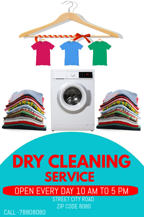 DRY CLEANING SERVICE Poster template