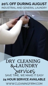 Dry Cleaning Services Video Template Digital Display (9:16)