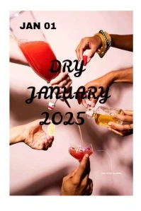 Dry January Poster template