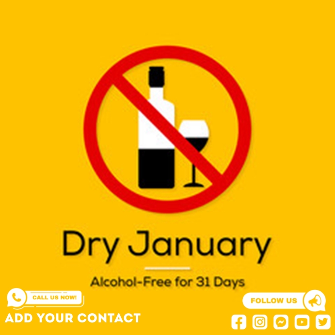 Dry January Template PosterMyWall