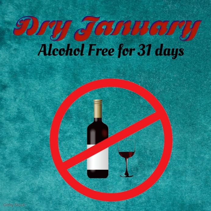 Dry January Instagram-opslag template