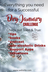 Dry January Gráfico de Pinterest template