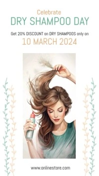 Dry Shampoo day Historia de Instagram template