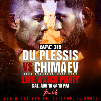 Du Plessis vs Chimaev: UFC 319 Watch Party Instagram Post Template