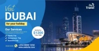 Dubai Travel Agency Ad Design Facebook Shared Image template