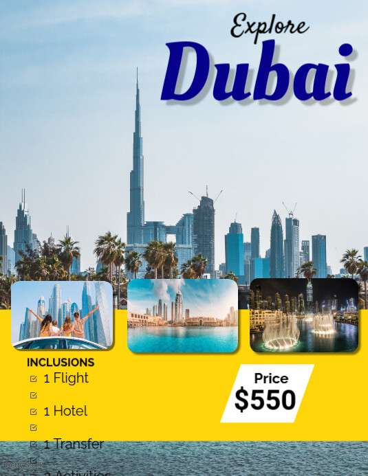 Copy Of Dubai Travel Flyer PosterMyWall Copy of dubai travel flyer postermywall