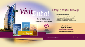 Dubai Travel Twitter Post template