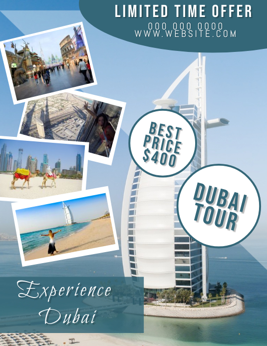 Dubaie Travel Flyer Template Postermywall