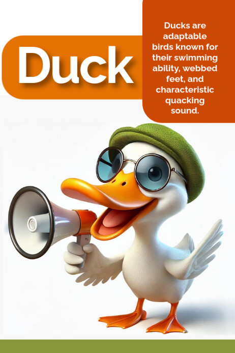 Duck Poster template