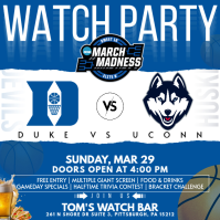 Duke vs. UConn: March Madness Men's Elite 8 Watch Party Instagram Post Iphosti le-Instagram template