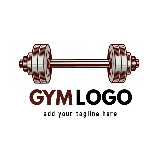 dumbbell icon logo Template | PosterMyWall