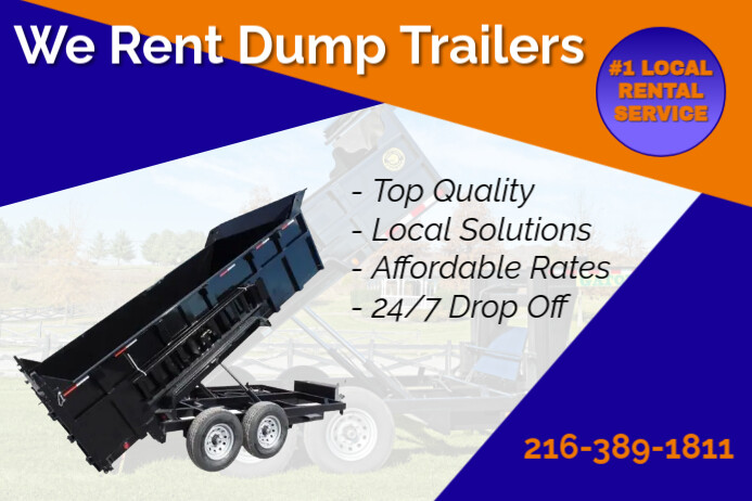 Example Poster Making Trailer Dump Trailer Rental Template | PosterMyWall