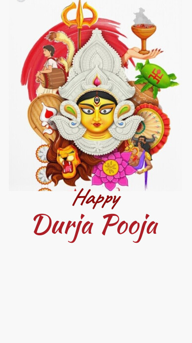 durga pooja WhatsApp na Status template